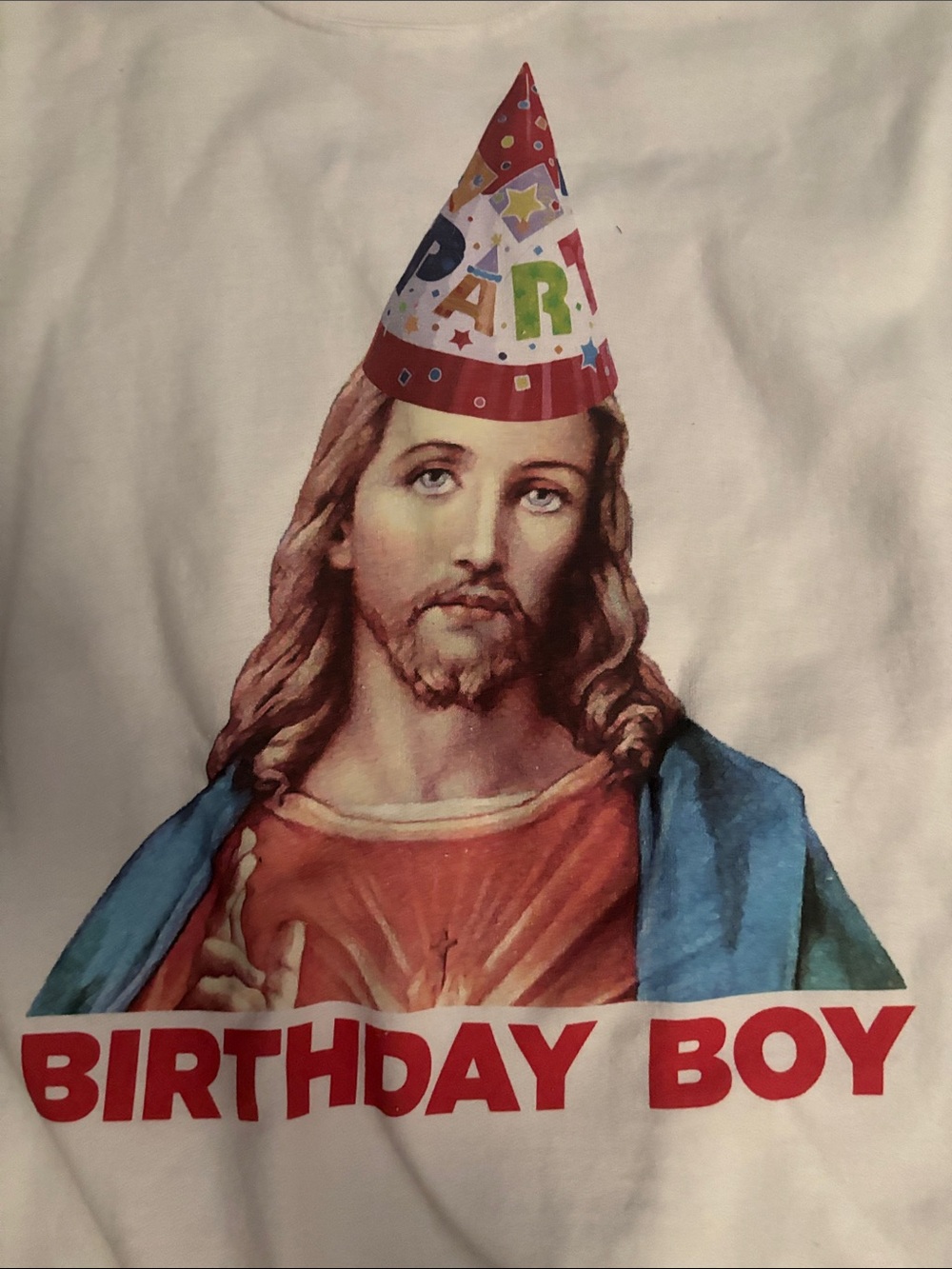 White 'Birthday Boy' Graphic Crewneck Sweatshirt - Picture 5 of 6